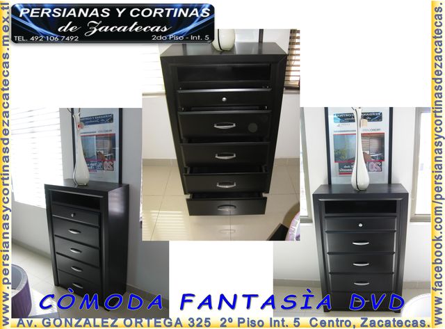 SEGUIMOS CON LOS MUEBLES.... ***** CÓMODA FANTASÍA DVD***** SU DESCRIPCIÓN: CONSTA DE 5 CAJONES, CON CORREDERA METÁLICA 